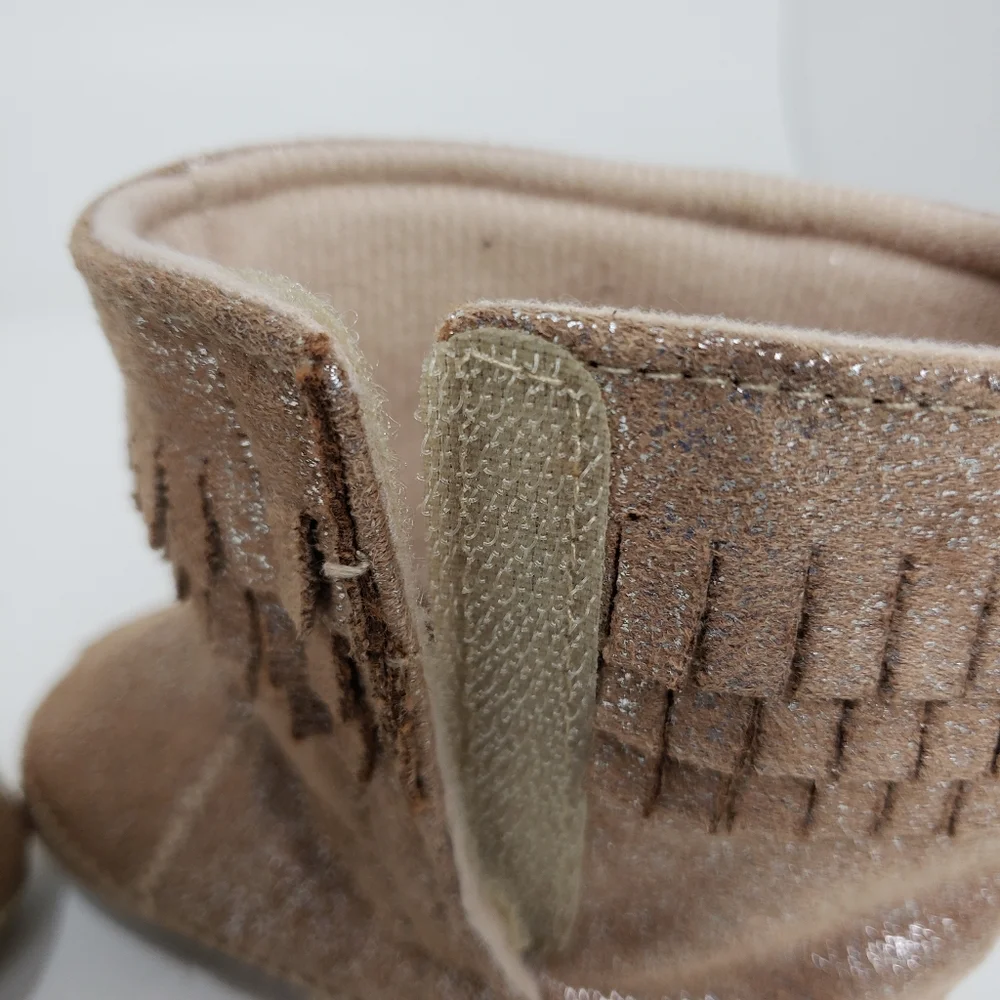 Sparkly Tan Kids Moccasin Boots!